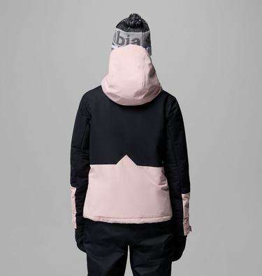 Women's Alpine Echo Insulated Ski Jacket, Color: Mineral Pink, Black, image 3