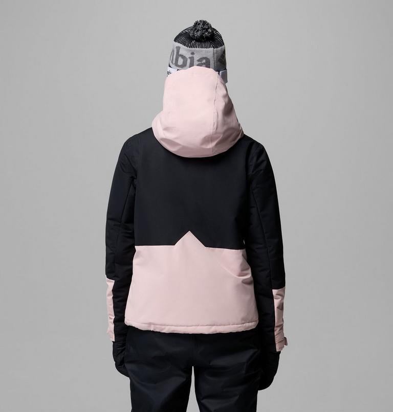 Women's Alpine Echo Insulated Ski Jacket, Color: Mineral Pink, Black, image 3