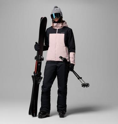 Women's Alpine Echo Insulated Ski Jacket, Color: Mineral Pink, Black, image 2