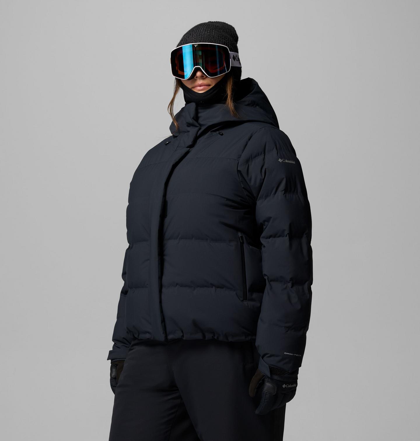 Женская куртка Columbia Roffe Ridge Down Heat Seal Jacket - Plus Size, цвет: Чёрный — фото 3