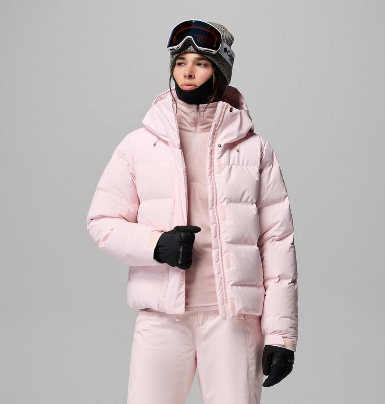 Women's Roffe Ridge Down Puffer Ski Jacket, Color: Powder Pink, image 5