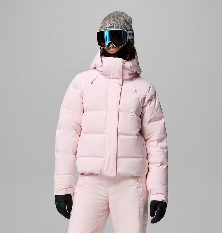 Women's Roffe Ridge Down Puffer Ski Jacket, Color: Powder Pink, image 1