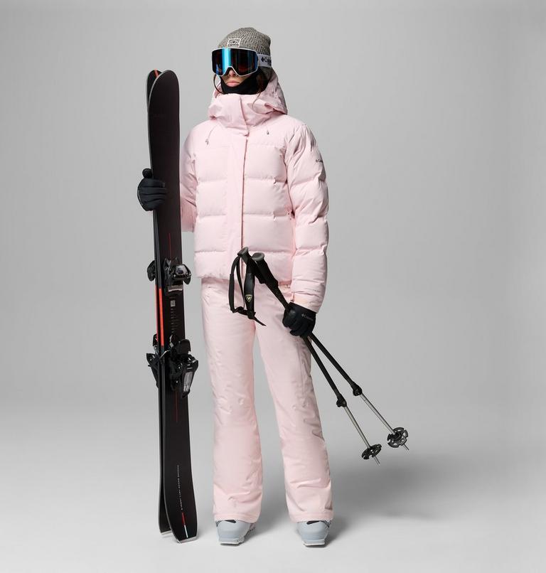Women's Roffe Ridge Down Puffer Ski Jacket, Color: Powder Pink, image 2