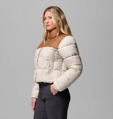 Doudoune Courte Puffect III Femme, Color: Dark Stone, Camel Brown, image 4