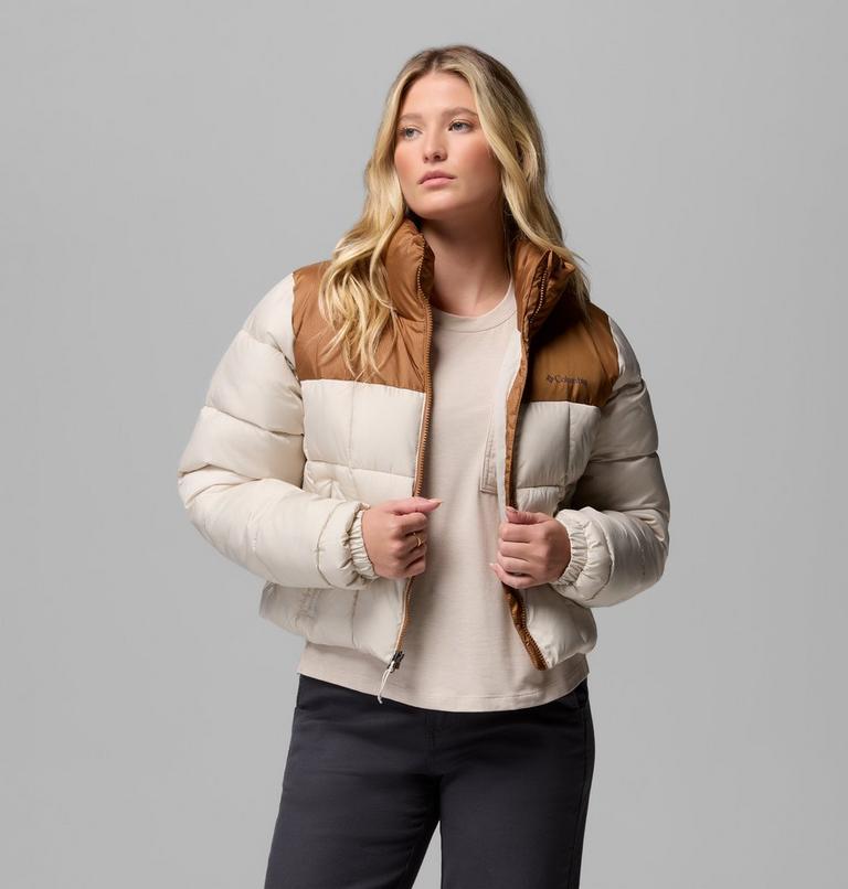 Doudoune Courte Puffect III Femme, Color: Dark Stone, Camel Brown, image 5