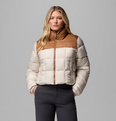 Doudoune Courte Puffect III Femme, Color: Dark Stone, Camel Brown, image 1