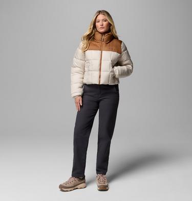 Doudoune Courte Puffect III Femme, Color: Dark Stone, Camel Brown, image 2