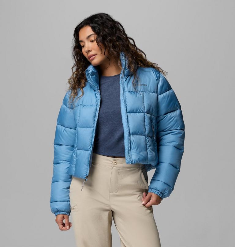 Women's Puffect III Cropped Puffer Jacket, Color: Rainy Day, image 5