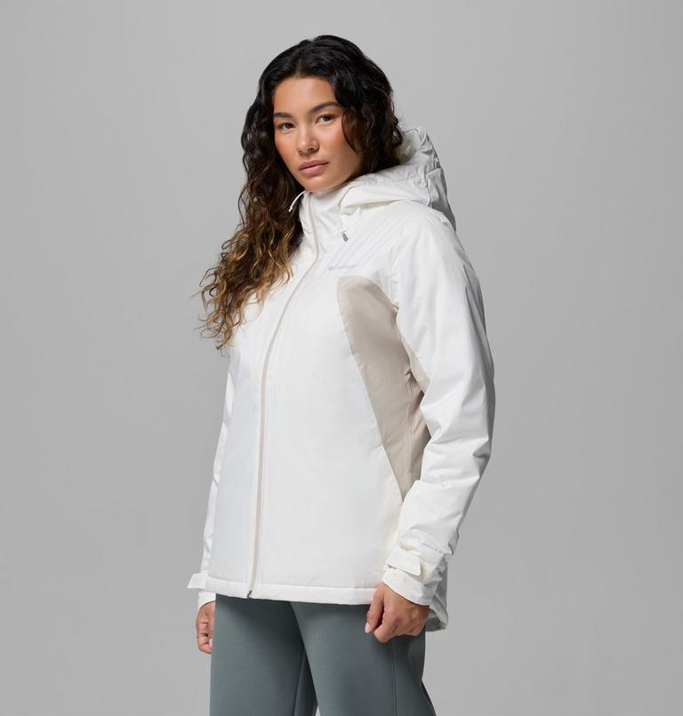 Women's Inner Limits Insulated Waterproof Jacket, Color: Sea Salt, Dark Stone, image 4