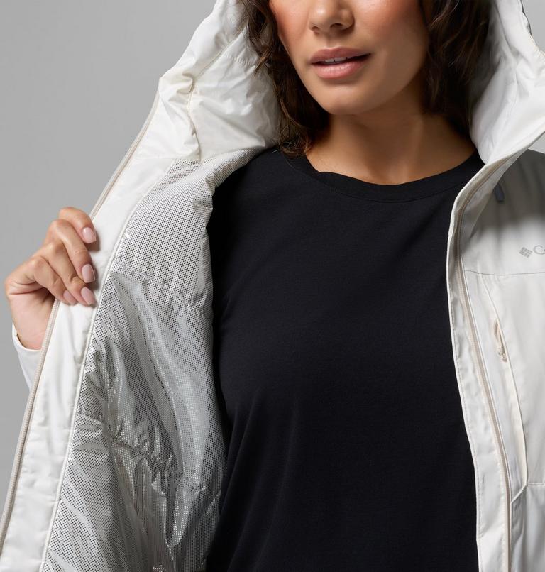 Women's Inner Limits Insulated Waterproof Jacket, Color: Sea Salt, Dark Stone, image 6