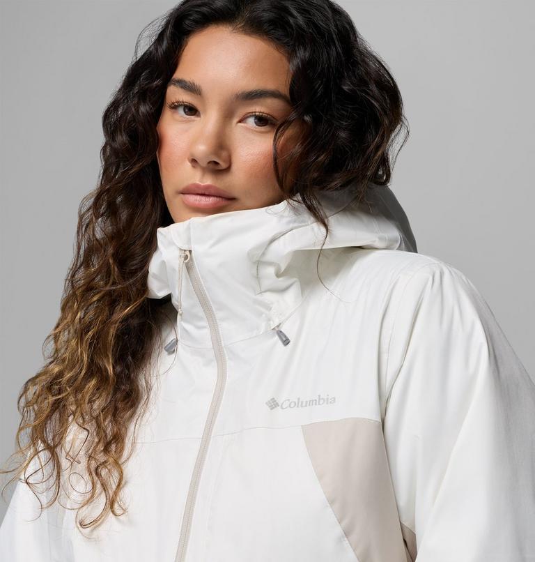 Women's Inner Limits Insulated Waterproof Jacket, Color: Sea Salt, Dark Stone, image 8