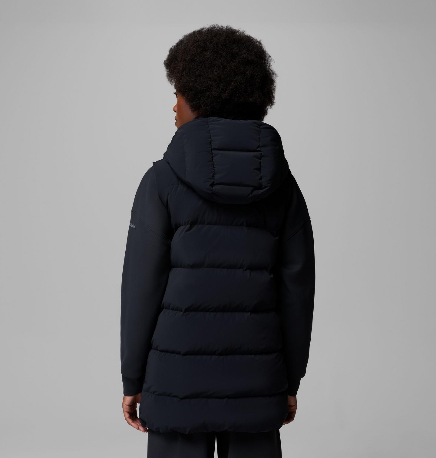 Женский жилет Columbia Amaze Puff Mid Hooded Vest, цвет: Чёрный — фото 3