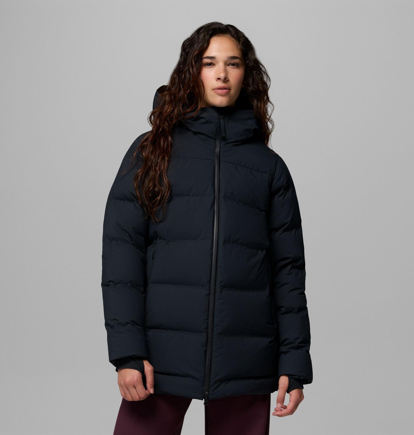 Женская куртка Columbia Amaze Puff Heat Seal Mid Hooded, цвет: Чёрный — фото 1