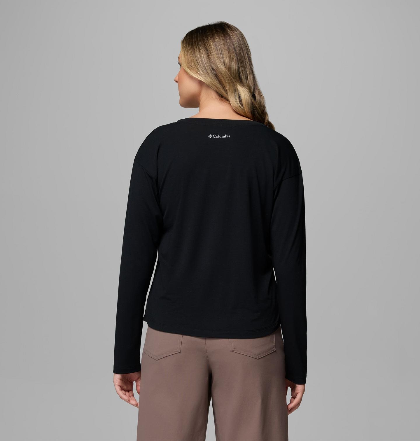 Женская рубашка Columbia Daniela Falls Long Sleeve, цвет: Чёрный — фото 3