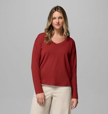 Women&rsquo;s Daniela Falls Long Sleeve Technical T-Shirt, Color: Red Oxide, image 1
