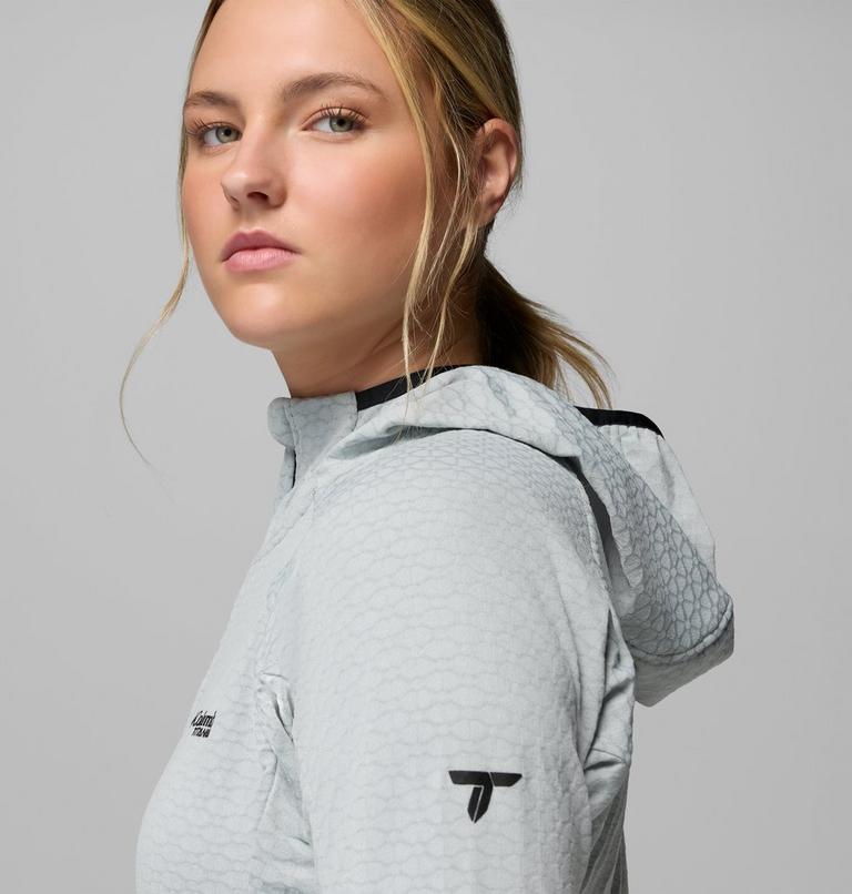 Women's Arctic Crest II Hooded Technical Fleece Jacket, Color: Tea Light, image 7