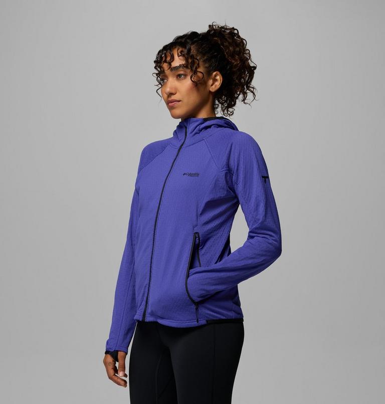 Women's Arctic Crest II Hooded Technical Fleece Jacket, Color: Purple Quartz, image 4