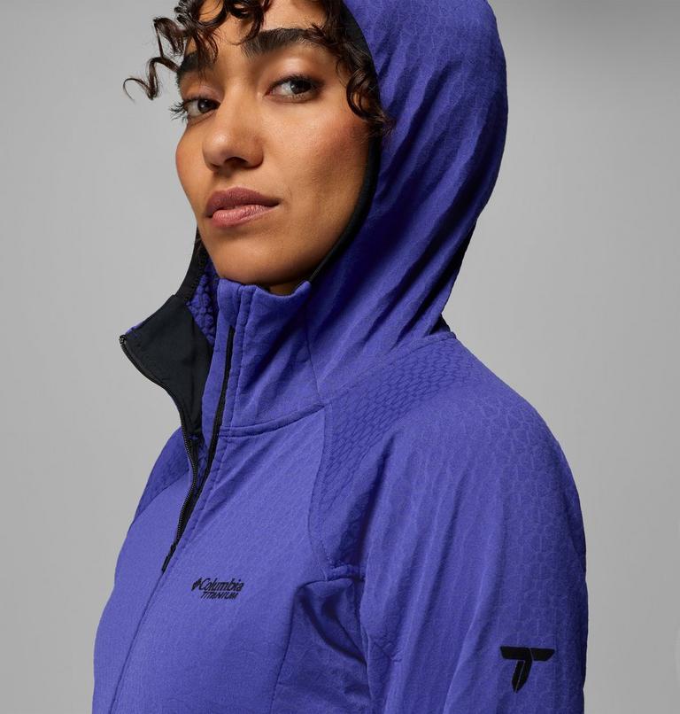 Women's Arctic Crest II Hooded Technical Fleece Jacket, Color: Purple Quartz, image 8