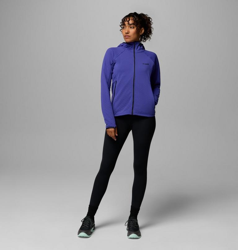 Women's Arctic Crest II Hooded Technical Fleece Jacket, Color: Purple Quartz, image 2
