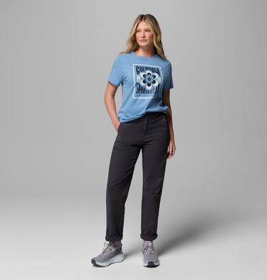 T-shirt Graphique Rolling Bend Femme, Color: Rainy Day, Flower Power Badge, image 10