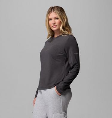 Women's Parsons Point Long Sleeve Technical Graphic T-Shirt, Color: Black Heather, Zigzag Climb, image 4
