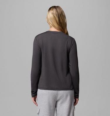 Women's Parsons Point Long Sleeve Technical Graphic T-Shirt, Color: Black Heather, Zigzag Climb, image 3