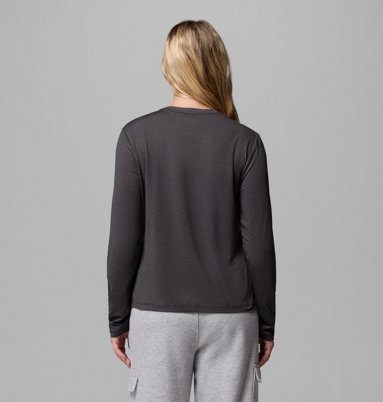 Women's Parsons Point Long Sleeve Technical Graphic T-Shirt, Color: Black Heather, Zigzag Climb, image 3