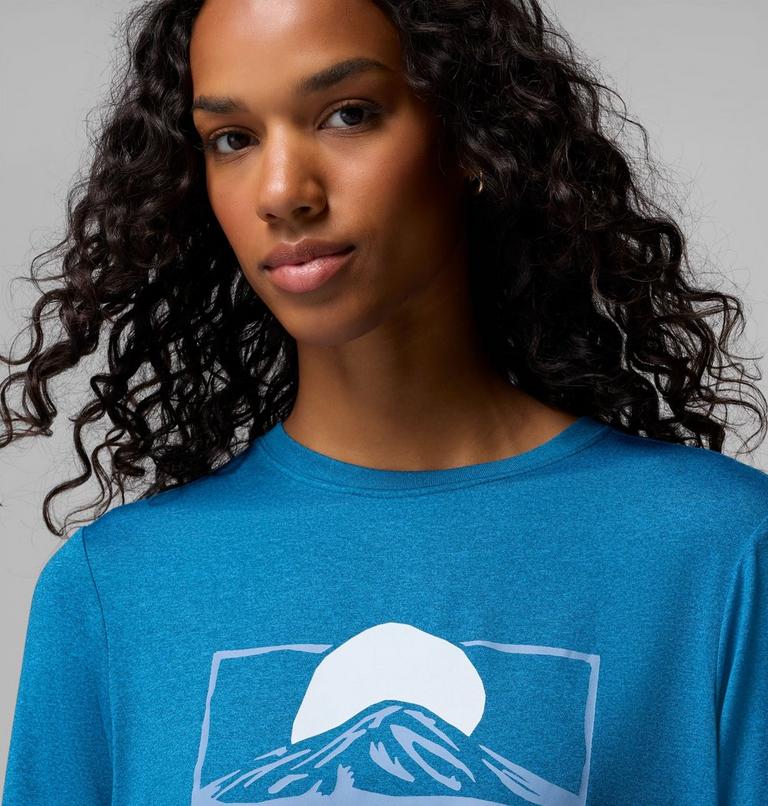 T-shirt Technique avec Graphisme Manches Longues Parsons Point Femme, Color: Phoenix Blue Heather, All Terrain, image 5