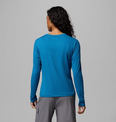 Women's Parsons Point Long Sleeve Technical Graphic T-Shirt, Color: Phoenix Blue Heather, All Terrain, image 7