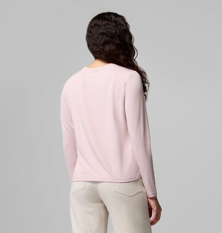 Camiseta t&eacute;cnica de manga larga con estampado Parsons Point para mujer, Color: Mineral Pink Heather, Zigzag Climb, image 3