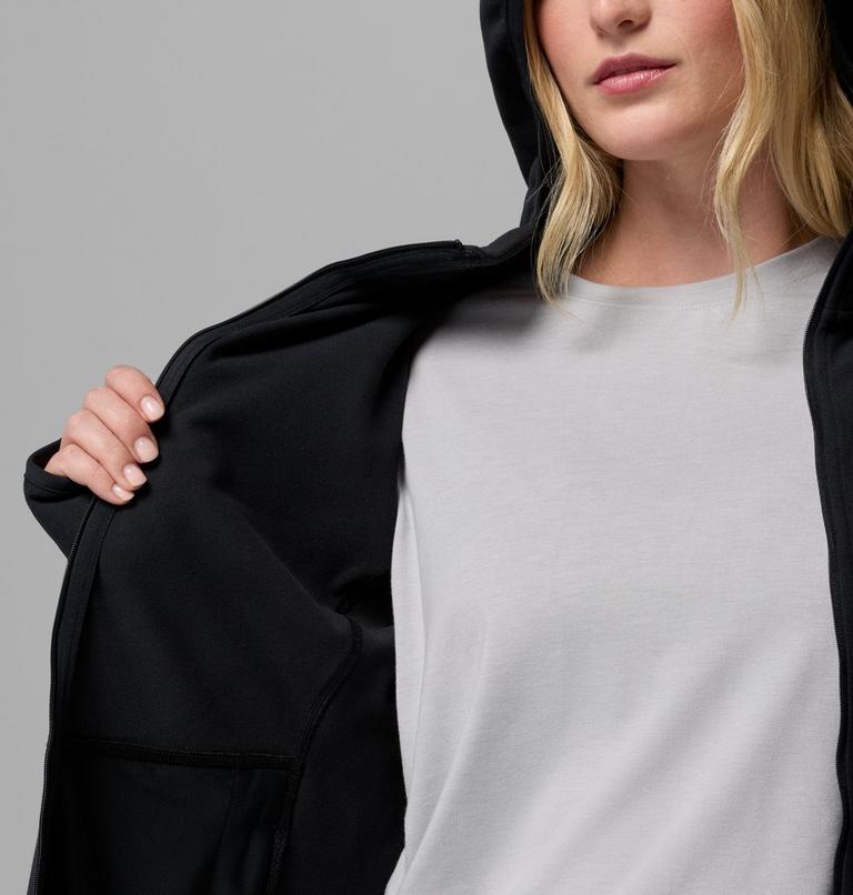 Women's Star Valley Hooded Fleece Jacket, Color: Black, image 6