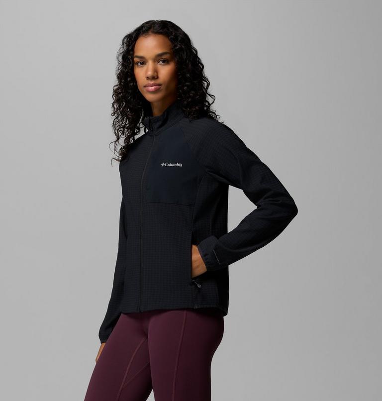 Women's Superior Summit Grid Fleece Jacket, Color: Black, image 4