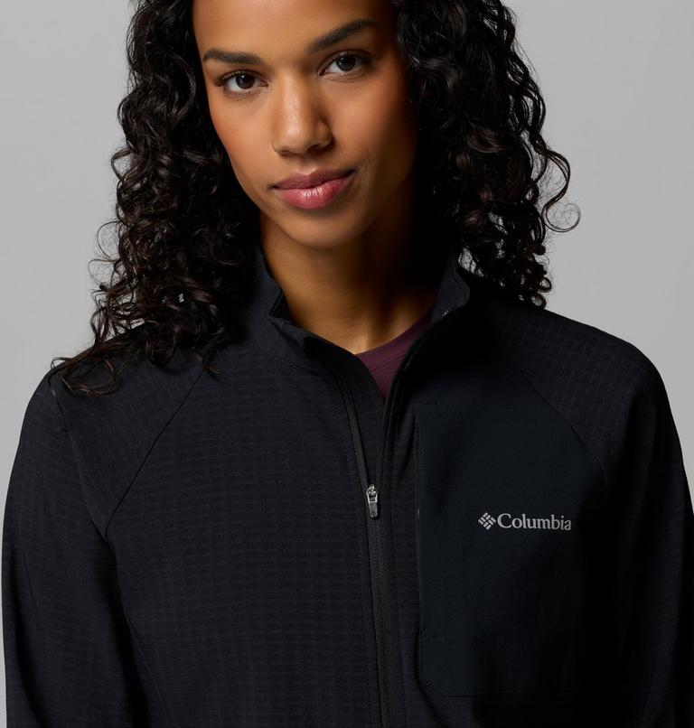 Women's Superior Summit Grid Fleece Jacket, Color: Black, image 6