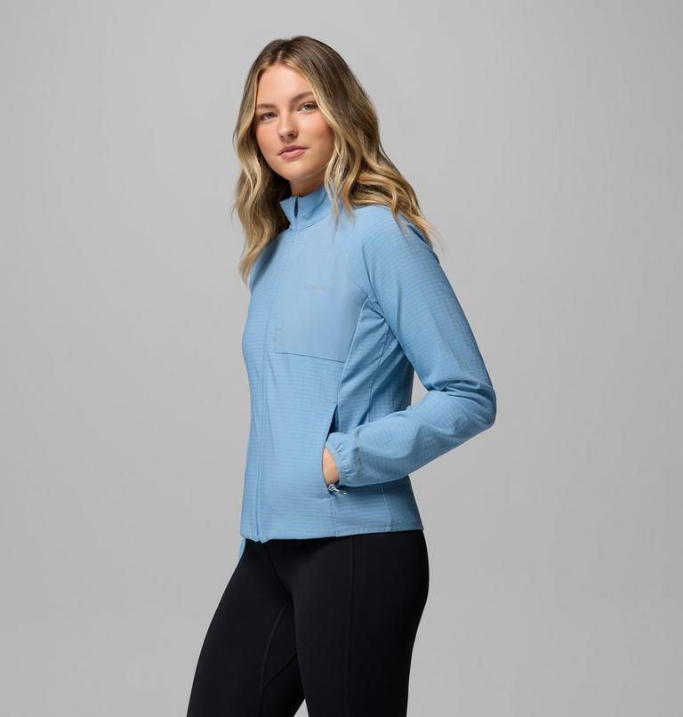 Women's Superior Summit Grid Fleece Jacket, Color: Rainy Day, image 4