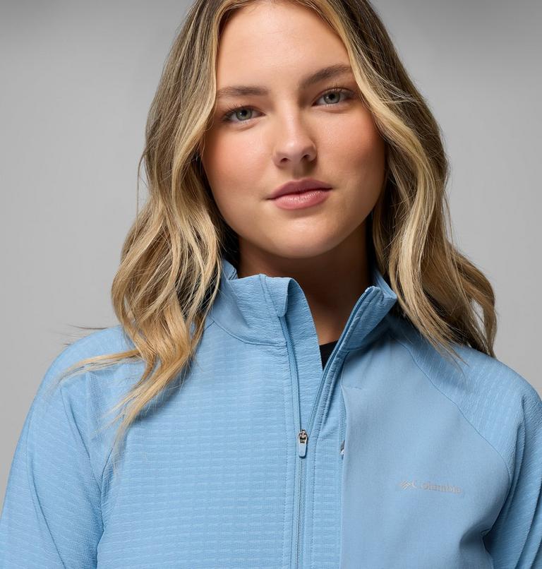 Women's Superior Summit Grid Fleece Jacket, Color: Rainy Day, image 6