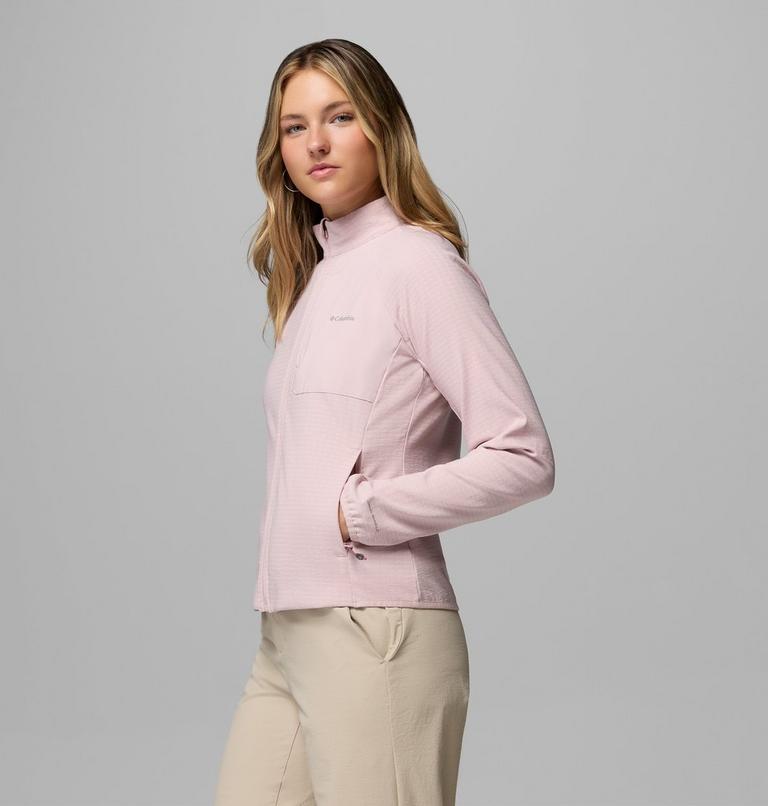 Women's Superior Summit Grid Fleece Jacket, Color: Mineral Pink, image 4