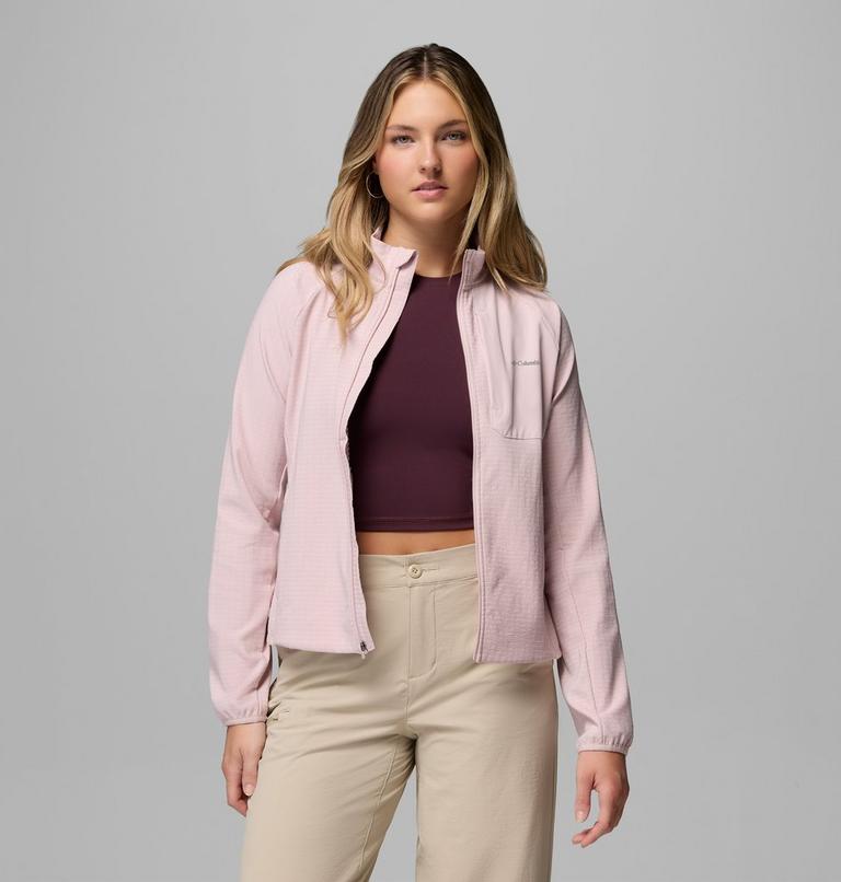 Women's Superior Summit Grid Fleece Jacket, Color: Mineral Pink, image 5