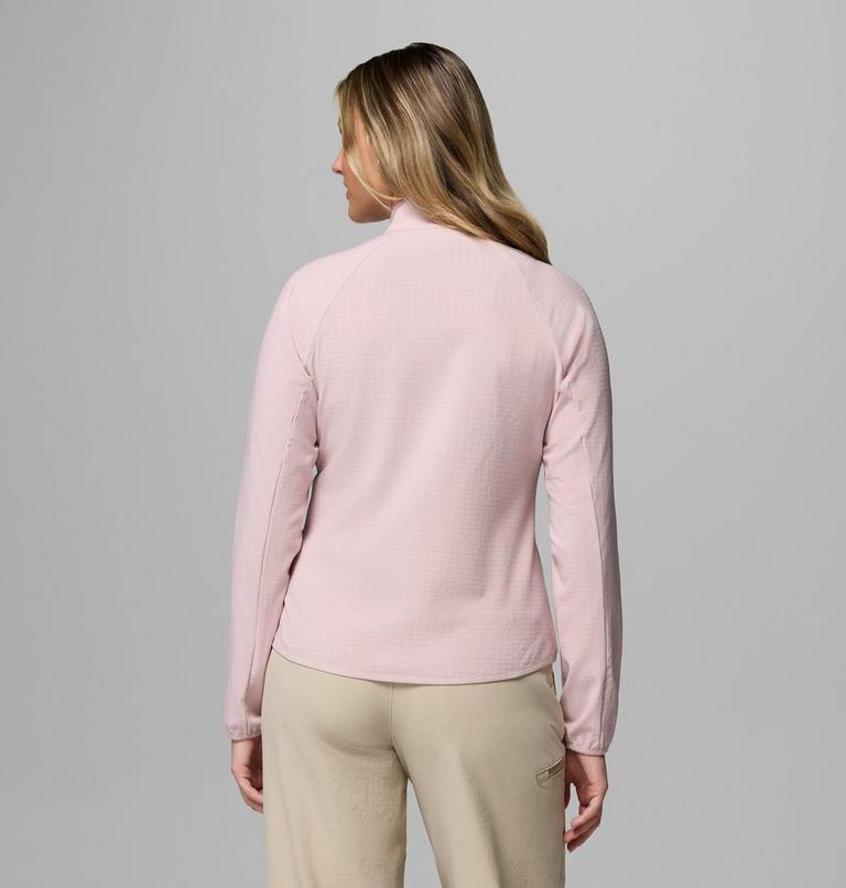 Women's Superior Summit Grid Fleece Jacket, Color: Mineral Pink, image 3