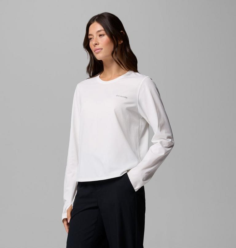 Women's Seeker Legend Long Sleeve Technical T-Shirt, Color: Sea Salt, image 4