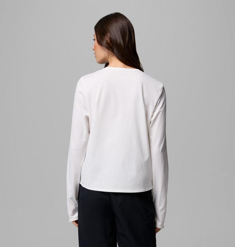 Women's Seeker Legend Long Sleeve Technical T-Shirt, Color: Sea Salt, image 3