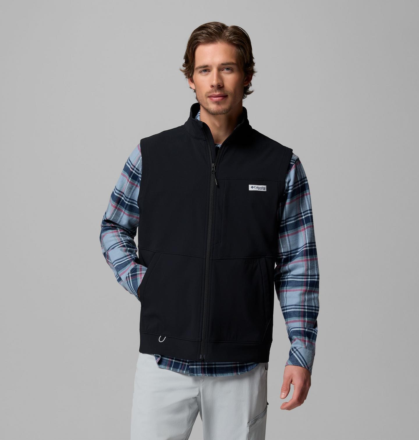 Мужской жилет Columbia PFG Hydroforce Vest, цвет: Чёрный — фото 1