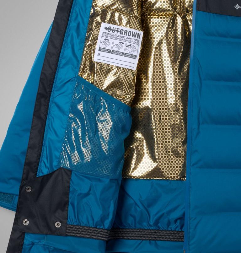 Youth Winter Powder Insulated Ski Jacket, Color: Phoenix Blue, Black, image 3