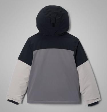 Youth Liftline Insulated Ski Jacket, Color: City Grey, Black, Flint Grey, image 8