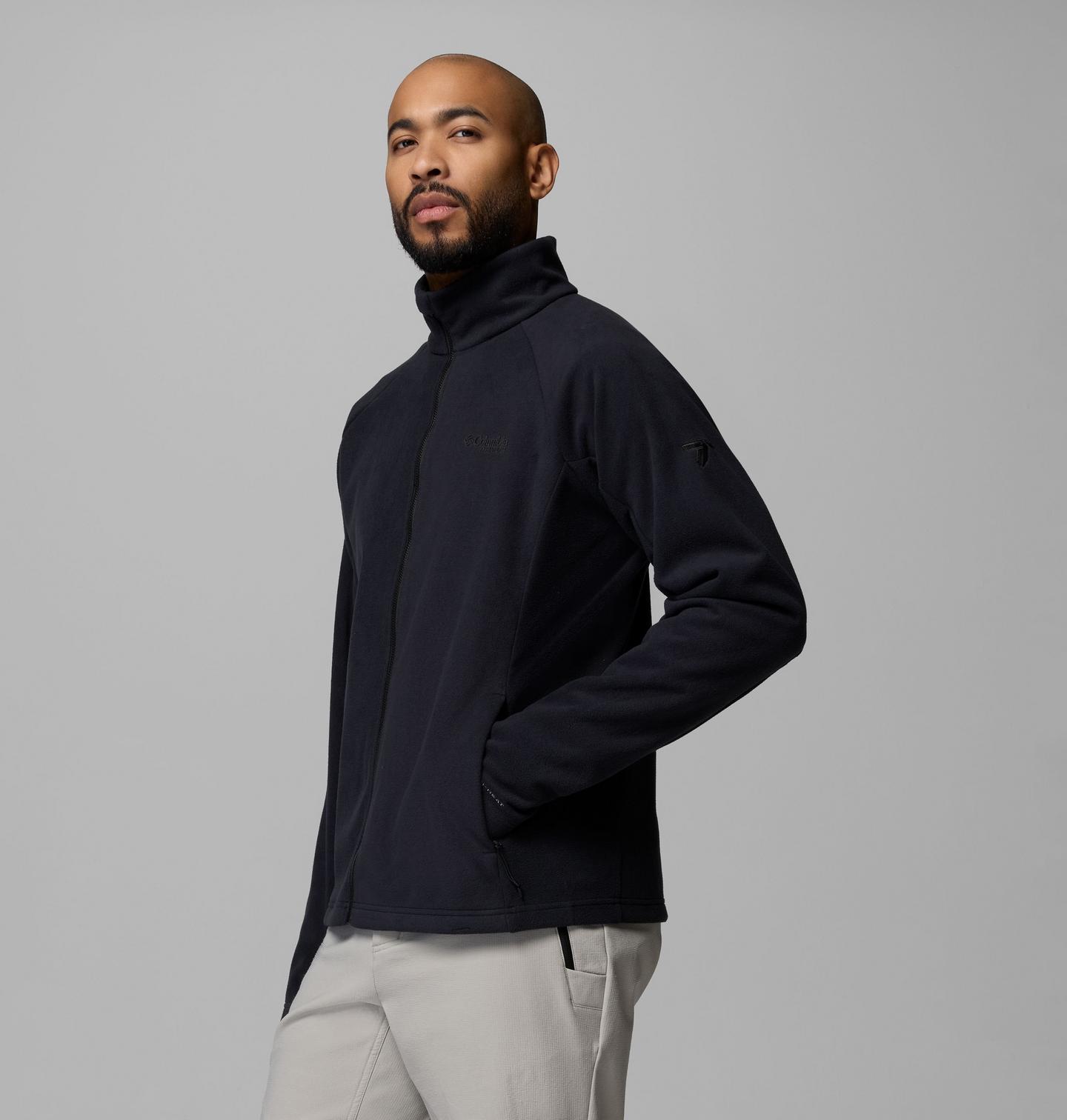 Мужские куртки Columbia Arctic Peak II Full Zip Fleece, цвет: Чёрный — фото 4