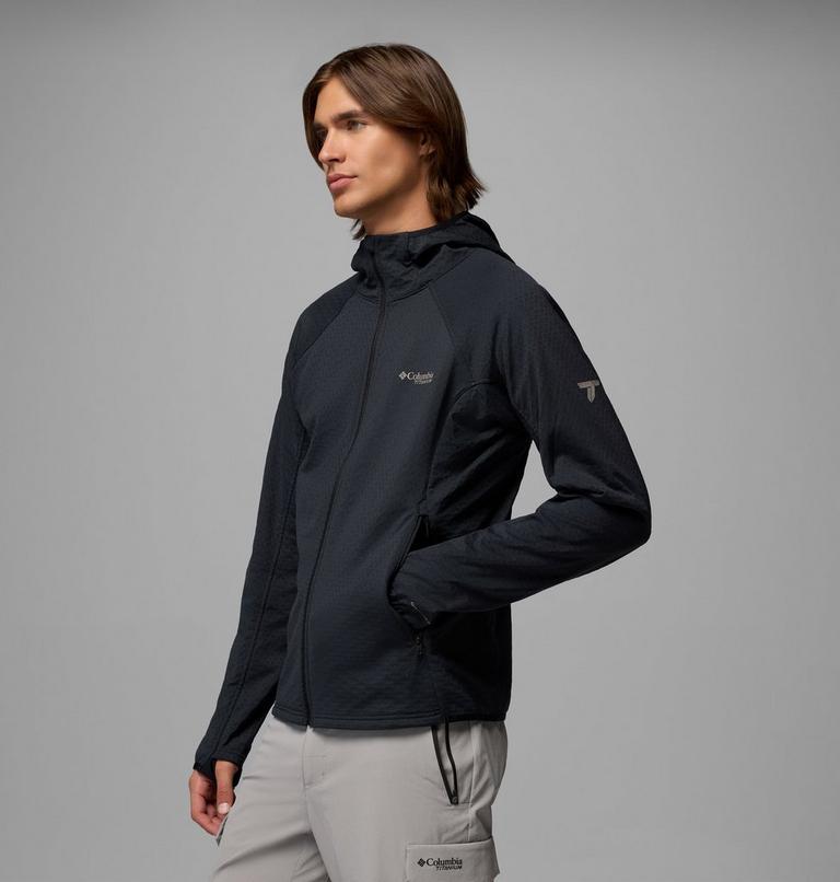 Men's Arctic Crest II Hooded Technical Fleece Jacket, Color: Black, image 4