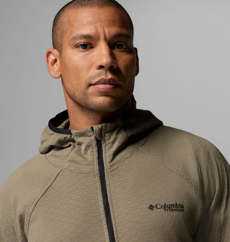 Men's Arctic Crest II Hooded Technical Fleece Jacket, Color: Stone Green, image 7