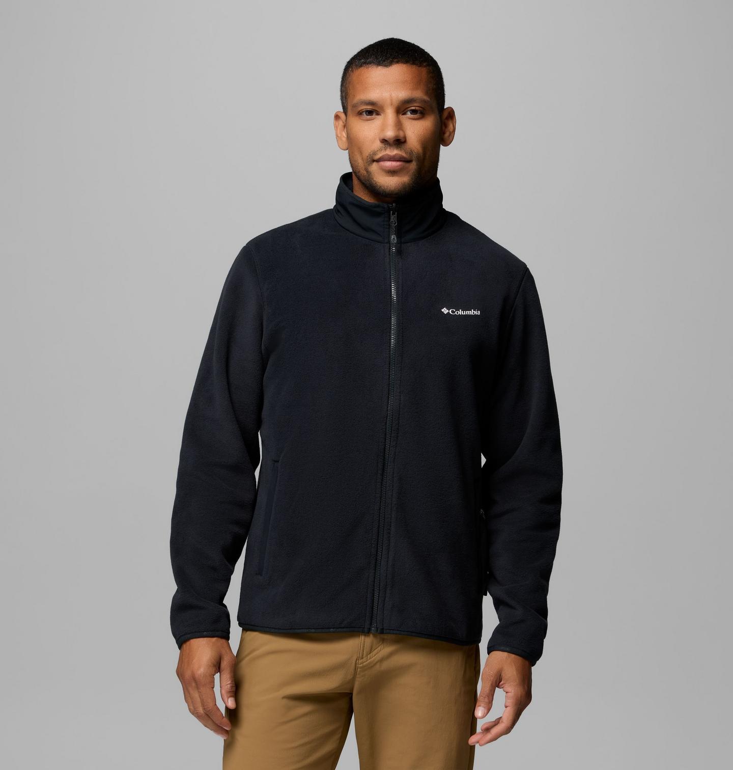 Мужские куртки Columbia Pacific Arch 200 Full Zip Fleece, цвет: Чёрный — фото 1