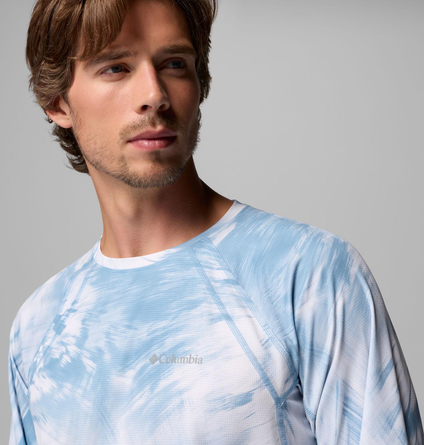 Мужская рубашка Columbia Stealth Springs Printed Long Sleeve, цвет: Rainy Day, Treerun — фото 4