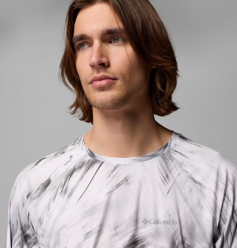 Men's Stealth Springs Printed Technical Long Sleeve T-Shirt, Color: Shark, Treerun, image 5