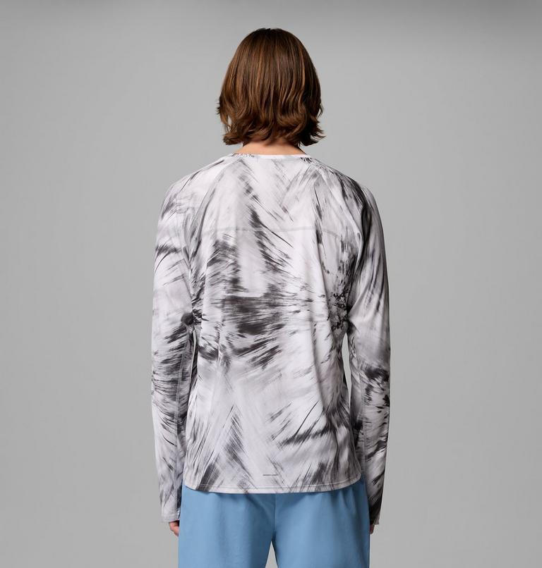 Men's Stealth Springs Printed Technical Long Sleeve T-Shirt, Color: Shark, Treerun, image 3